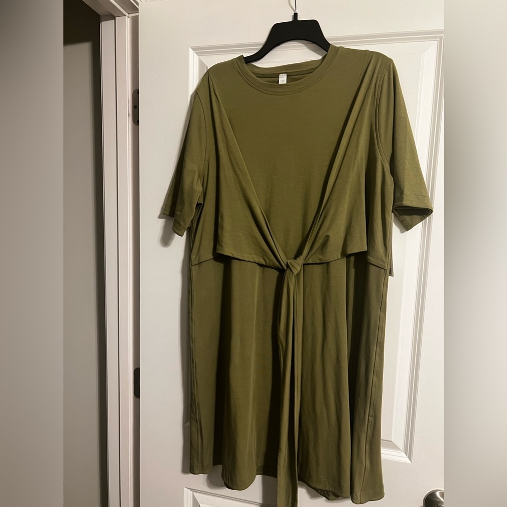 Lululemon Cotton Wrap Front T-shirt Dress
